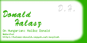 donald halasz business card